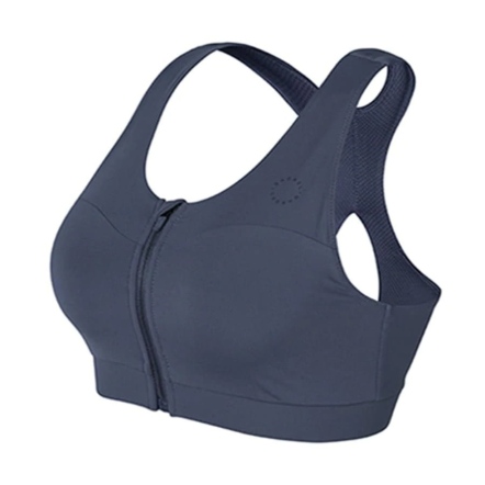 BARREL 核心拉鍊運動上衣［藍灰］