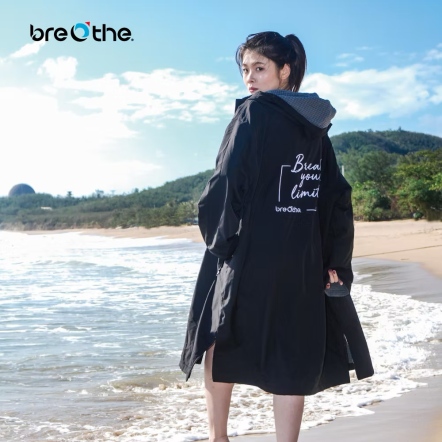 BREATHE 防風防潑水防寒長版外套 