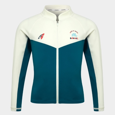 BARREL VIBE 悠閒撞色兒童拉鍊上衣