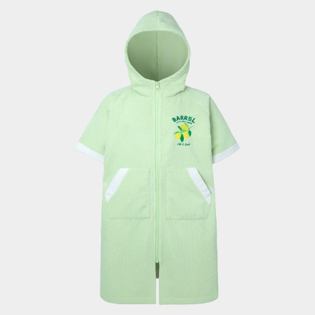 BARREL 兒童單色拉鍊毛巾衣