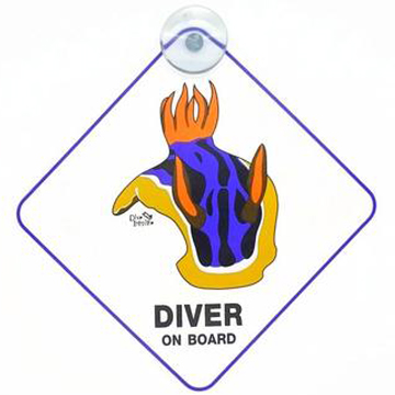DiveInspire 車窗貼［藍黃海蛞蝓］