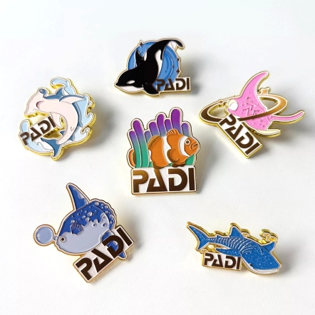 PADI Gear 海洋生物金屬徽章