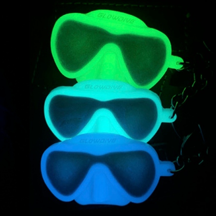 Glowdive 夜光面鏡造型鑰匙圈［不分色］