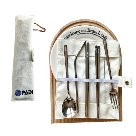 PADI Gear 環保金屬餐具 (帆布袋裝)