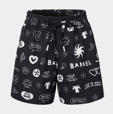 BARREL & INAPSQUARE 女款印畫海灘褲