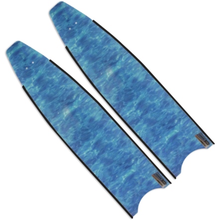 LEADERFINS 玻璃纖維長蛙鞋［水藍迷彩］