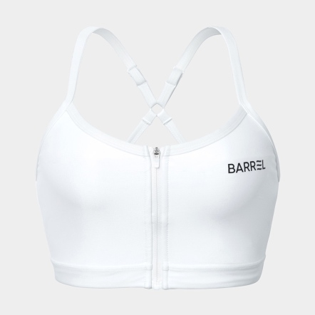 BARREL 可調式 X 型肩帶拉鍊泳裝上衣